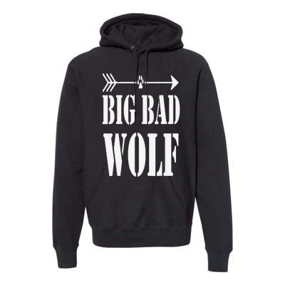 Big Bad and Wolf Funny Wolves Werewolf Cool Dog Premium Hoodie