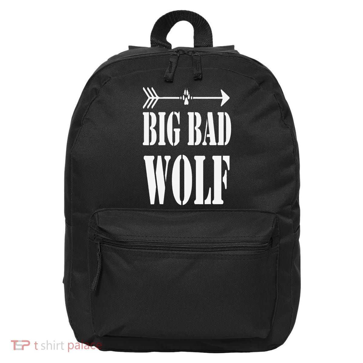 Big Bad and Wolf Funny Wolves Werewolf Cool Dog 16 in Basic Backpack