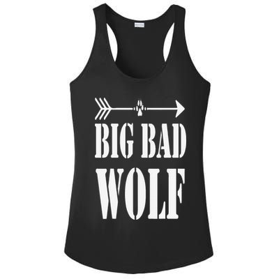Big Bad and Wolf Funny Wolves Werewolf Cool Dog Ladies PosiCharge Competitor Racerback Tank