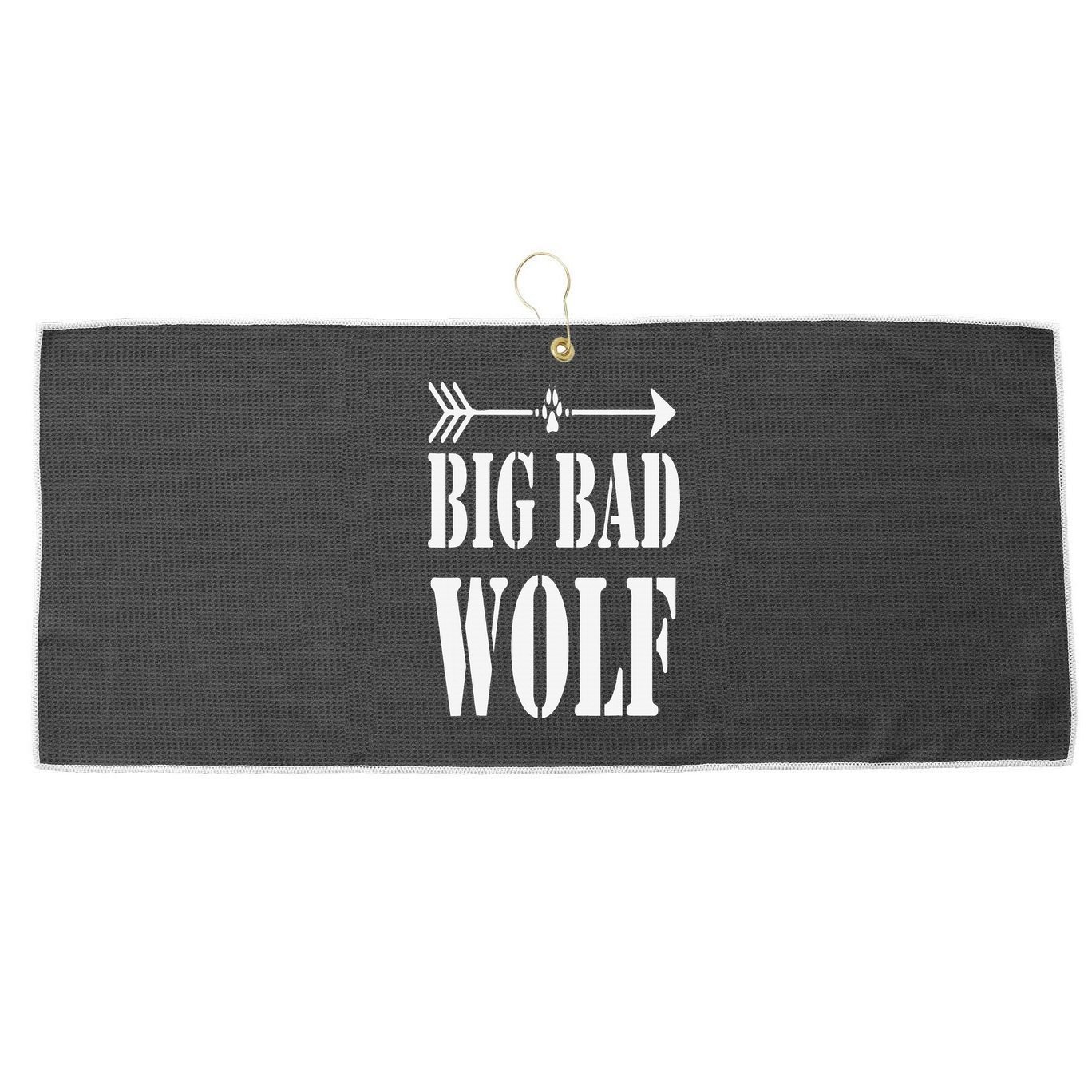 Big Bad and Wolf Funny Wolves Werewolf Cool Dog Large Microfiber Waffle Golf Towel