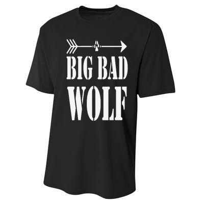 Big Bad and Wolf Funny Wolves Werewolf Cool Dog Performance Sprint T-Shirt