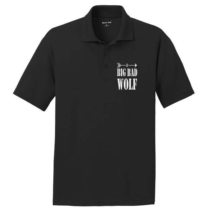 Big Bad and Wolf Funny Wolves Werewolf Cool Dog PosiCharge RacerMesh Polo