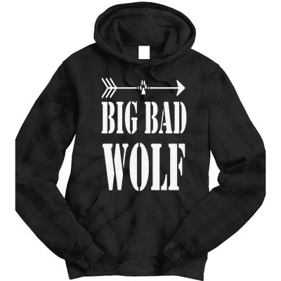 Big Bad and Wolf Funny Wolves Werewolf Cool Dog Tie Dye Hoodie