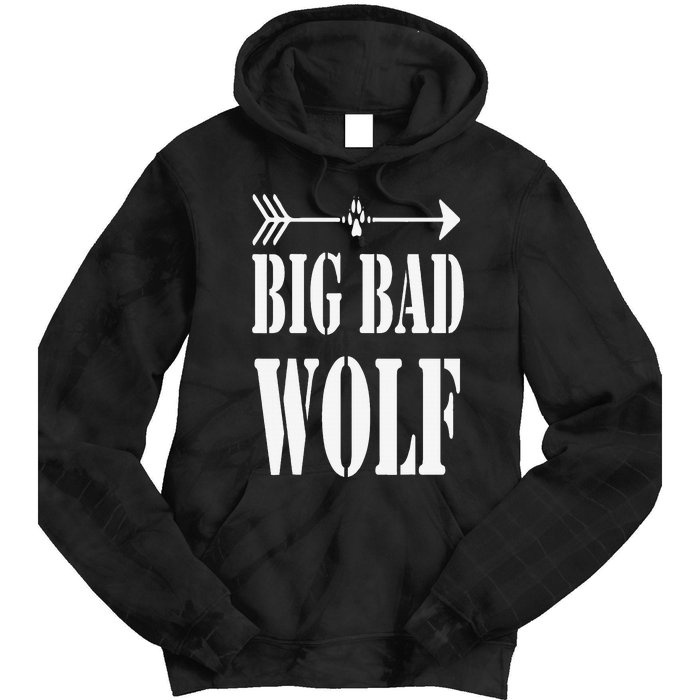 Big Bad and Wolf Funny Wolves Werewolf Cool Dog Tie Dye Hoodie