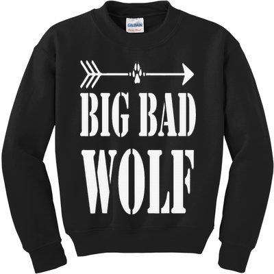 Big Bad and Wolf Funny Wolves Werewolf Cool Dog Kids Sweatshirt