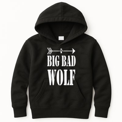Big Bad and Wolf Funny Wolves Werewolf Cool Dog Kids Hoodie