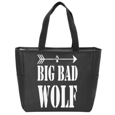 Big Bad and Wolf Funny Wolves Werewolf Cool Dog Zip Tote Bag