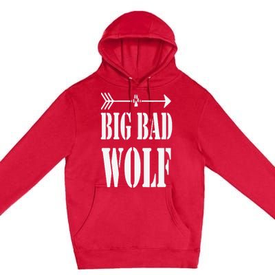 Big Bad and Wolf Funny Wolves Werewolf Cool Dog Premium Pullover Hoodie