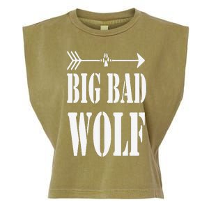 Big Bad and Wolf Funny Wolves Werewolf Cool Dog Garment-Dyed Women's Muscle Tee