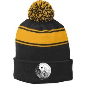 Balance Stripe Pom Pom Beanie