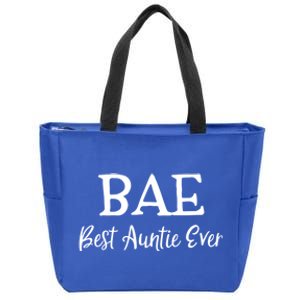 Bae Best Auntie Ever Aunt Mothers Day Christmas Gift Zip Tote Bag