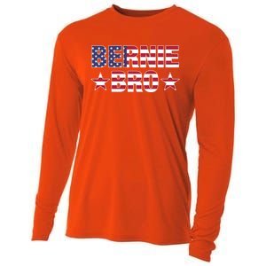 Bernie Bro American Flag Sanders 2020 Merica Feel Bern Meaningful Gift Cooling Performance Long Sleeve Crew