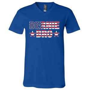 Bernie Bro American Flag Sanders 2020 Merica Feel Bern Meaningful Gift V-Neck T-Shirt