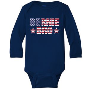 Bernie Bro American Flag Sanders 2020 Merica Feel Bern Meaningful Gift Baby Long Sleeve Bodysuit