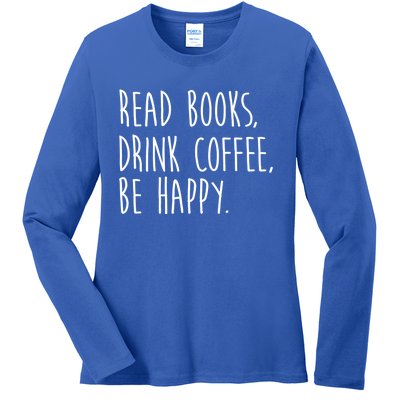 Book Books And Coffee Bookworm Funny Gift Ladies Long Sleeve Shirt