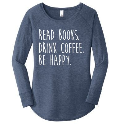 Book Books And Coffee Bookworm Funny Gift Women's Perfect Tri Tunic Long Sleeve Shirt