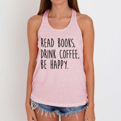 Book Books And Coffee Bookworm Funny Gift Women's Knotted Racerback Tank