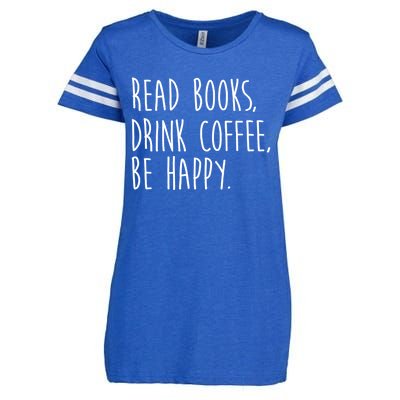 Book Books And Coffee Bookworm Funny Gift Enza Ladies Jersey Football T-Shirt