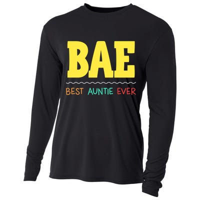 Bae Best Auntie Ever Bae Aunt Best Aunt Funny Auntie Funny Gift Cooling Performance Long Sleeve Crew