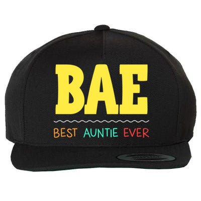 Bae Best Auntie Ever Bae Aunt Best Aunt Funny Auntie Funny Gift Wool Snapback Cap