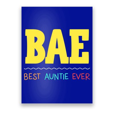 Bae Best Auntie Ever Bae Aunt Best Aunt Funny Auntie Funny Gift Poster
