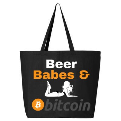 Beer Babes And Bitcoin, Bitcoin Crypto, Funny Bitcoin, Bitcoin Blockchain 25L Jumbo Tote