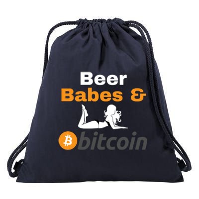 Beer Babes And Bitcoin, Bitcoin Crypto, Funny Bitcoin, Bitcoin Blockchain Drawstring Bag