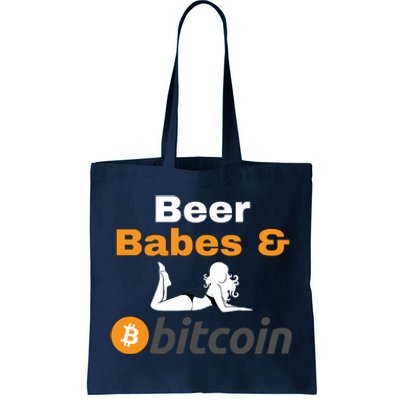 Beer Babes And Bitcoin, Bitcoin Crypto, Funny Bitcoin, Bitcoin Blockchain Tote Bag