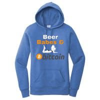 Beer Babes And Bitcoin, Bitcoin Crypto, Funny Bitcoin, Bitcoin Blockchain Women's Pullover Hoodie