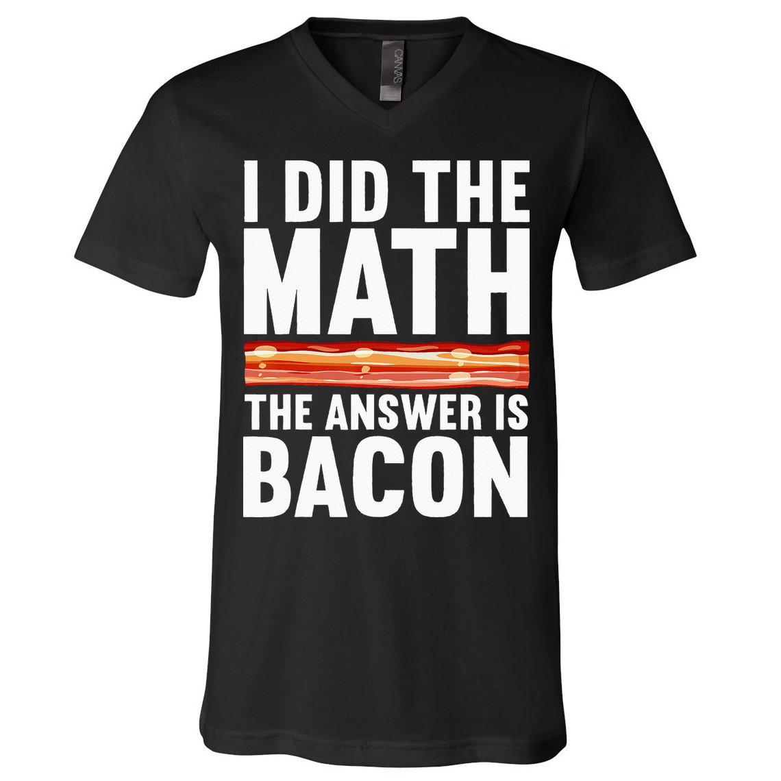 Best Bacon Art For Women Food Pork Meat Bacon Lovers V-Neck T-Shirt