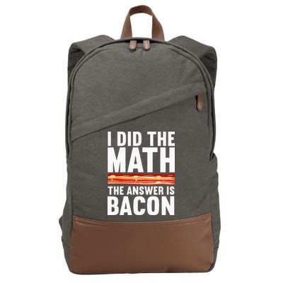 Best Bacon Art For Women Food Pork Meat Bacon Lovers Cotton Canvas Backpack