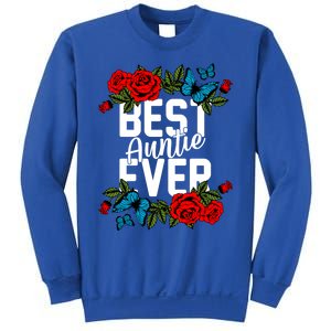 Bae Best Auntie Ever Floral Graphic Aunt Gift Sweatshirt