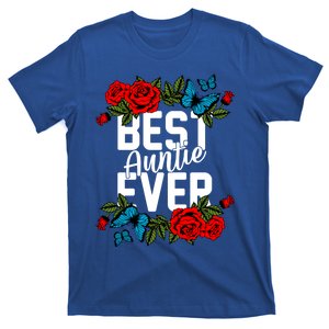 Bae Best Auntie Ever Floral Graphic Aunt Gift T-Shirt