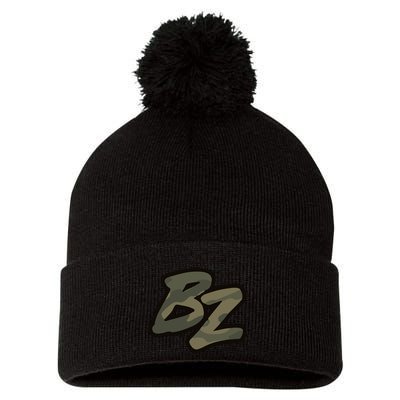Bz Between A Rock And A Hard Place Pom Pom 12in Knit Beanie