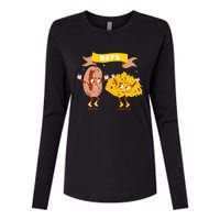 Bffs Bean And Cheese Womens Cotton Relaxed Long Sleeve T-Shirt