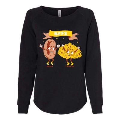 Bffs Bean And Cheese Womens California Wash Sweatshirt