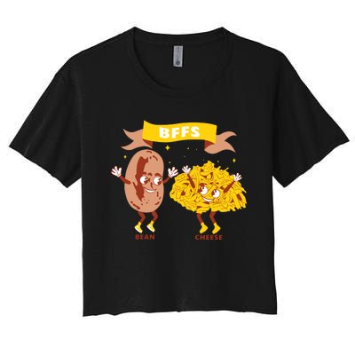 Bffs Bean And Cheese Women's Crop Top Tee