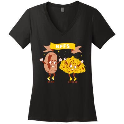 Bffs Bean And Cheese Women's V-Neck T-Shirt