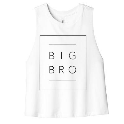 Big Brother Announcement Promoted To Big Bro Women's Racerback Cropped Tank