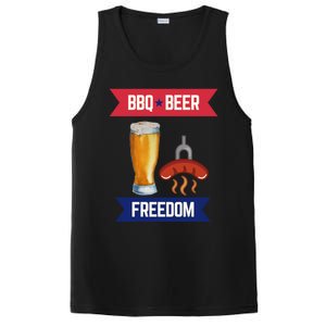 Bbq Beer And Freedom Patriotic 4th Of July Design Gift PosiCharge Competitor Tank