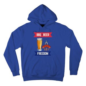 Bbq Beer And Freedom Patriotic 4th Of July Design Gift Hoodie