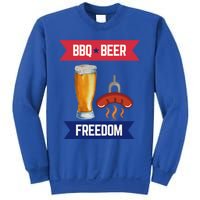 Bbq Beer And Freedom Patriotic 4th Of July Design Gift Sweatshirt