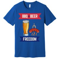 Bbq Beer And Freedom Patriotic 4th Of July Design Gift Premium T-Shirt