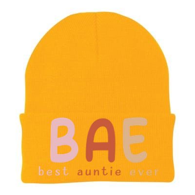 Bae Best Auntie Ever Funny Gift For Aunts And Aunties Funny Gift Knit Cap Winter Beanie