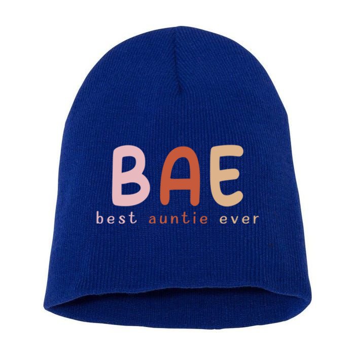 Bae Best Auntie Ever Funny Gift For Aunts And Aunties Funny Gift Short Acrylic Beanie