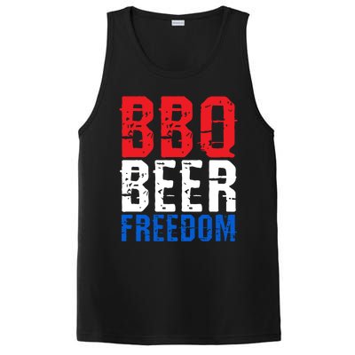 Bbq Beer And Freedom Funny July 4th Patriotic Gift PosiCharge Competitor Tank