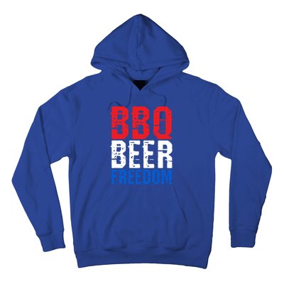 Bbq Beer And Freedom Funny July 4th Patriotic Gift Hoodie