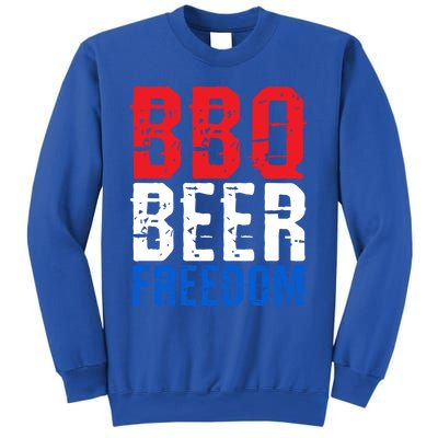 Bbq Beer And Freedom Funny July 4th Patriotic Gift Sweatshirt