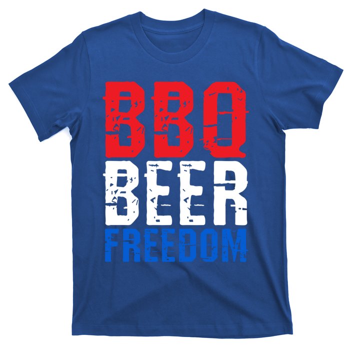 Bbq Beer And Freedom Funny July 4th Patriotic Gift T-Shirt