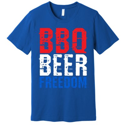 Bbq Beer And Freedom Funny July 4th Patriotic Gift Premium T-Shirt